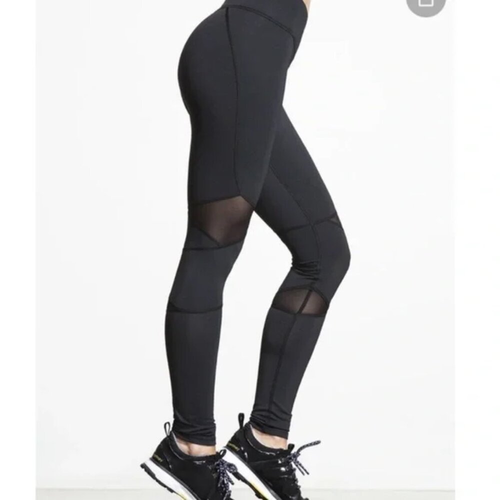 Michi NY Pulsar Mesh Cutout Black Leggings SIze XS